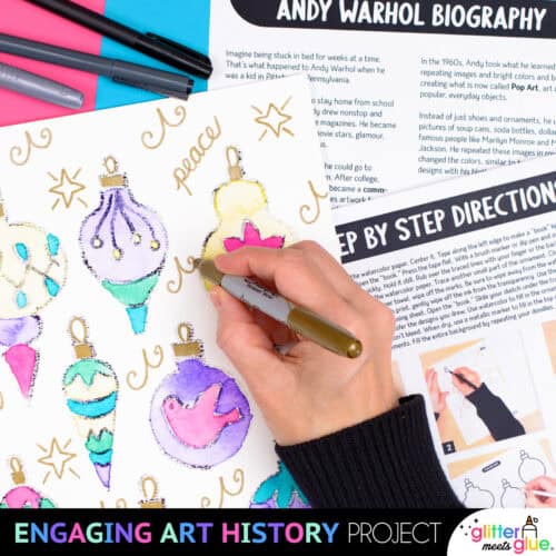 andy warhol christmas ornaments project