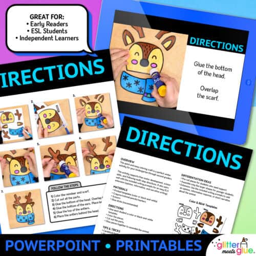 easy printable reindeer craft