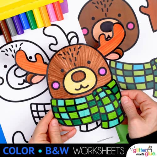 moose craft for kindergarten, first and second grade