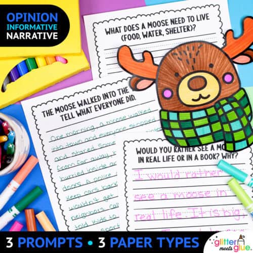 moose winter writing prompts