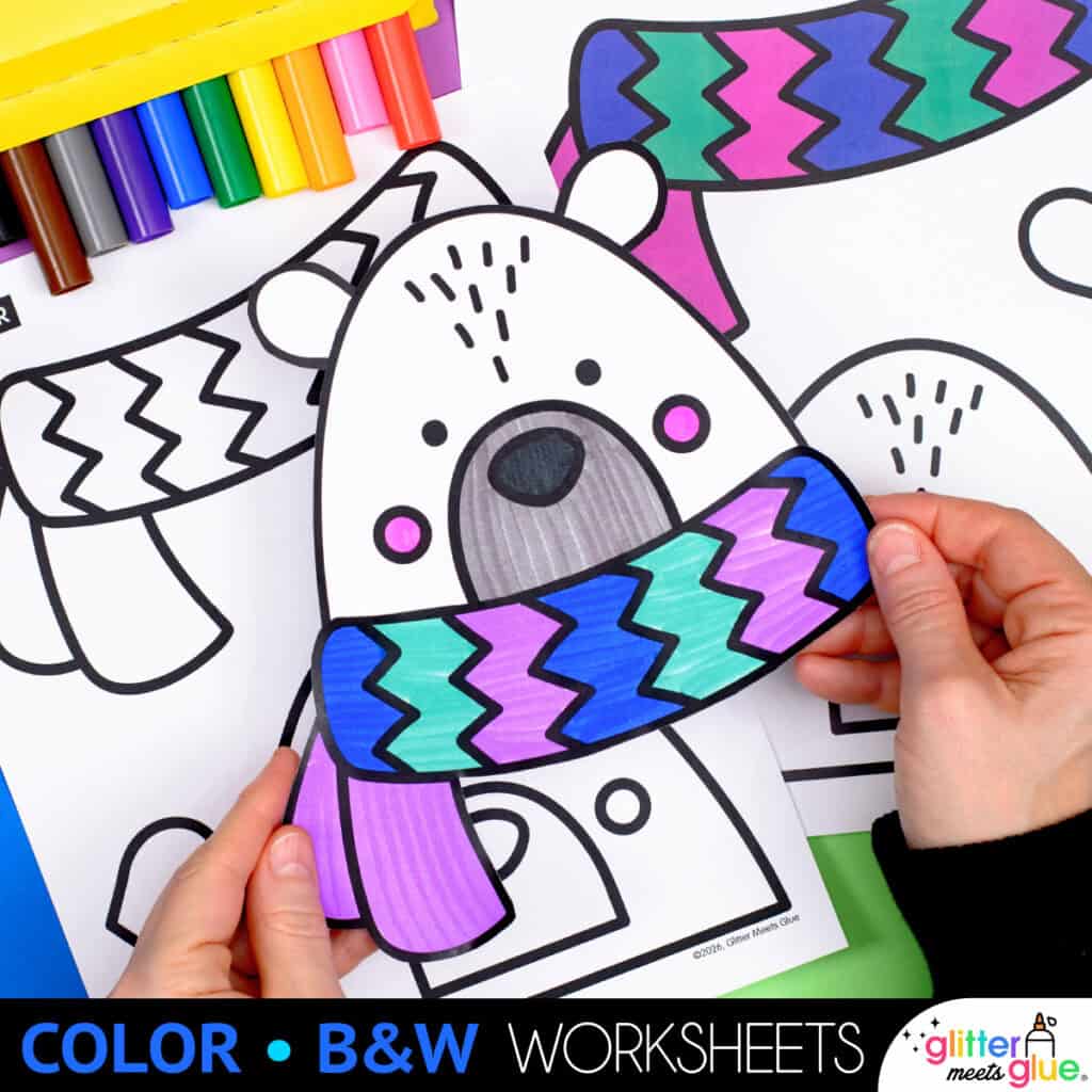 Polar Bear Craft Template – Cute Winter Arctic Animal Printables