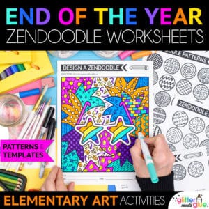 end of year zendoodle art worksheets