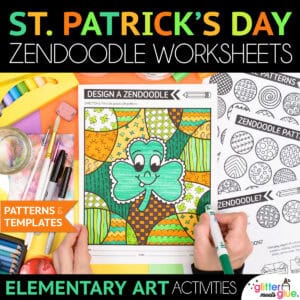 sain patricks day zendoodle art worksheets