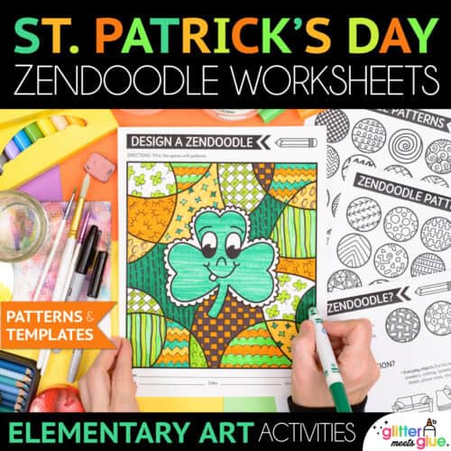 sain patricks day zendoodle art worksheets