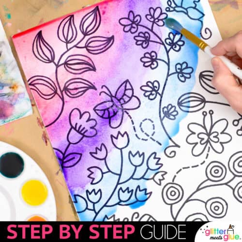 watercolor art project for 2nd grade