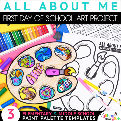 all about me art project for elementary and middle school