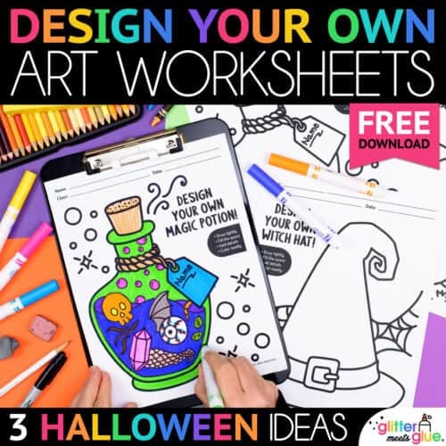 design your own halloween worksheets freebie