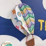 drawing game, painting project, hot air balloon, bulletin board idea, design, back to school