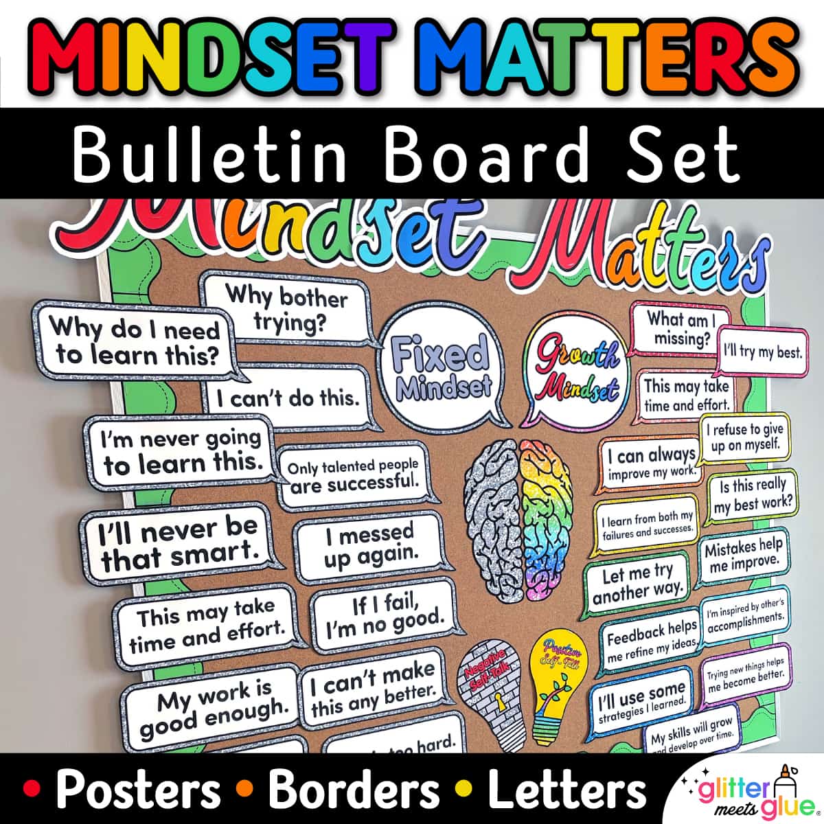 Growth Mindset Posters Printable Elementary Classroom Posters