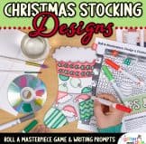 design a christmas stocking art project using a fun roll-a-dice game