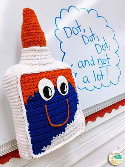 gary the glue crochet plushie