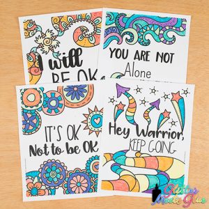 Mental Health Coloring Pages - Art Lessons byGlitter Meets Glue