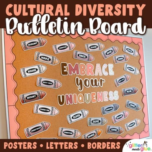 diversity bulletin board set for classroom decor during back to school