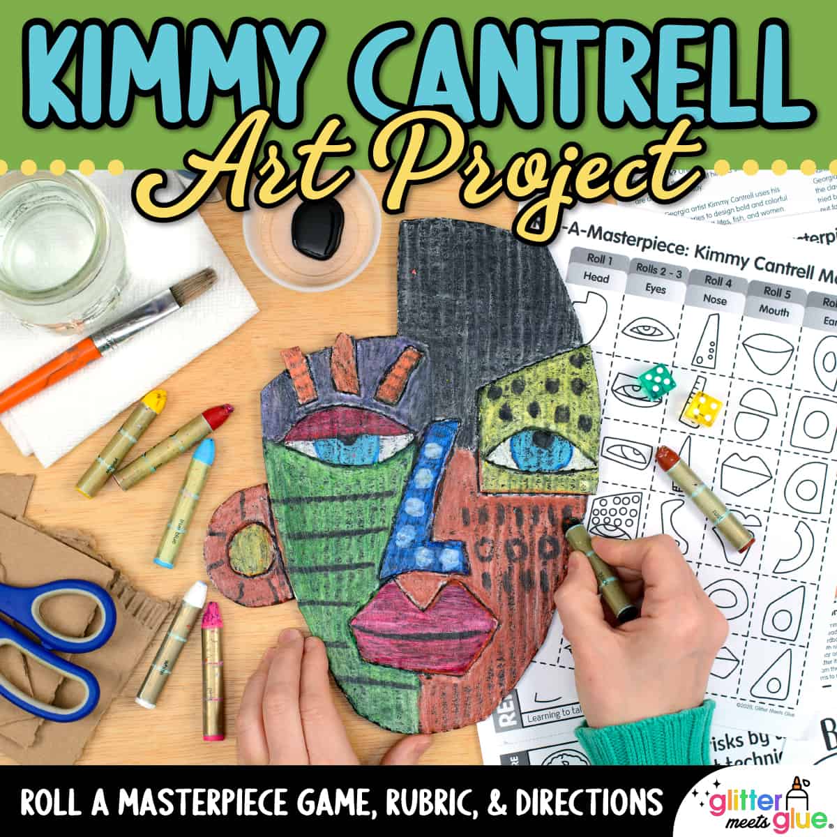 Download Kimmy Cantrell Masks Art Game | Art Lessons byGlitter Meets Glue