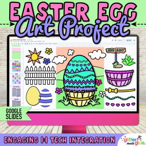 digital easter egg art project on google slides