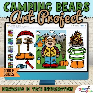 digital camping bears art project