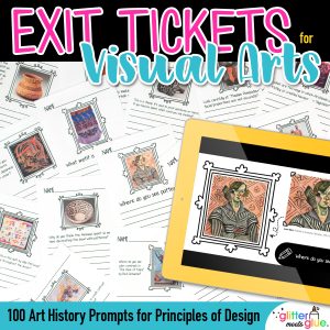 art history exit tickets for the principles of design