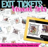 art history exit tickets for elementary