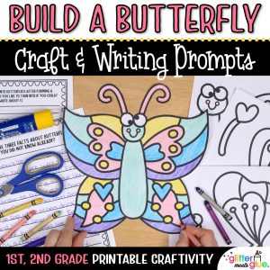 butterfly coloring craft for kids in first grade