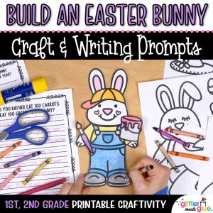 easter bunny coloring craft