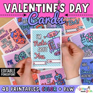 printable valentines day cards for teachers and students