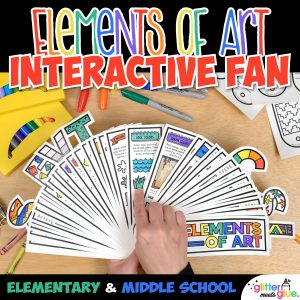 elements of art interactive fan for elementary school and middle school kids