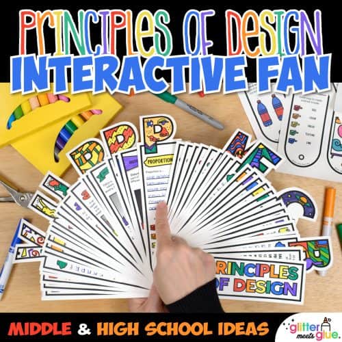principles of design interactive fan for middle school and high school art projects