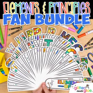 elements of art and principles of design interactive fan bundle for elementary art