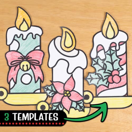 christmas candle craft for kids